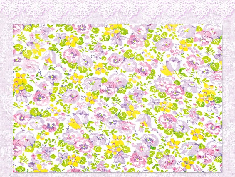 Posy lavender Wrapping Paper / Scrapbook Paper / 25sheet A4 size - 其他 - 紙 