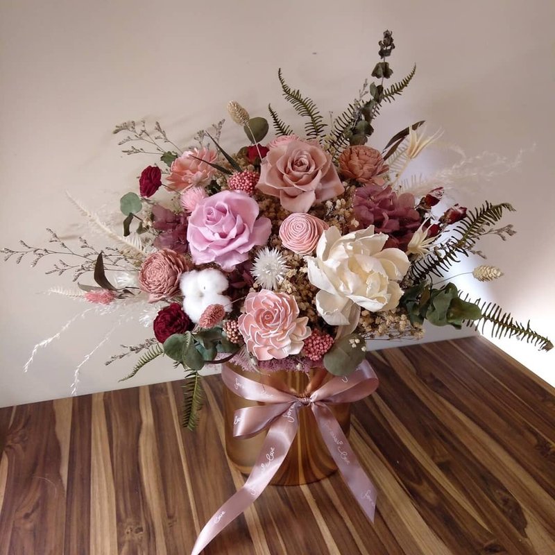[Meet Everlasting] Noble Potted Eternal Life Potted Plant / Opening Pot Plant / Congratulations Pot Plant - Dried Flowers & Bouquets - Plants & Flowers 