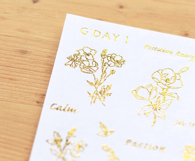 Paper Golden Gold Foil Sticker