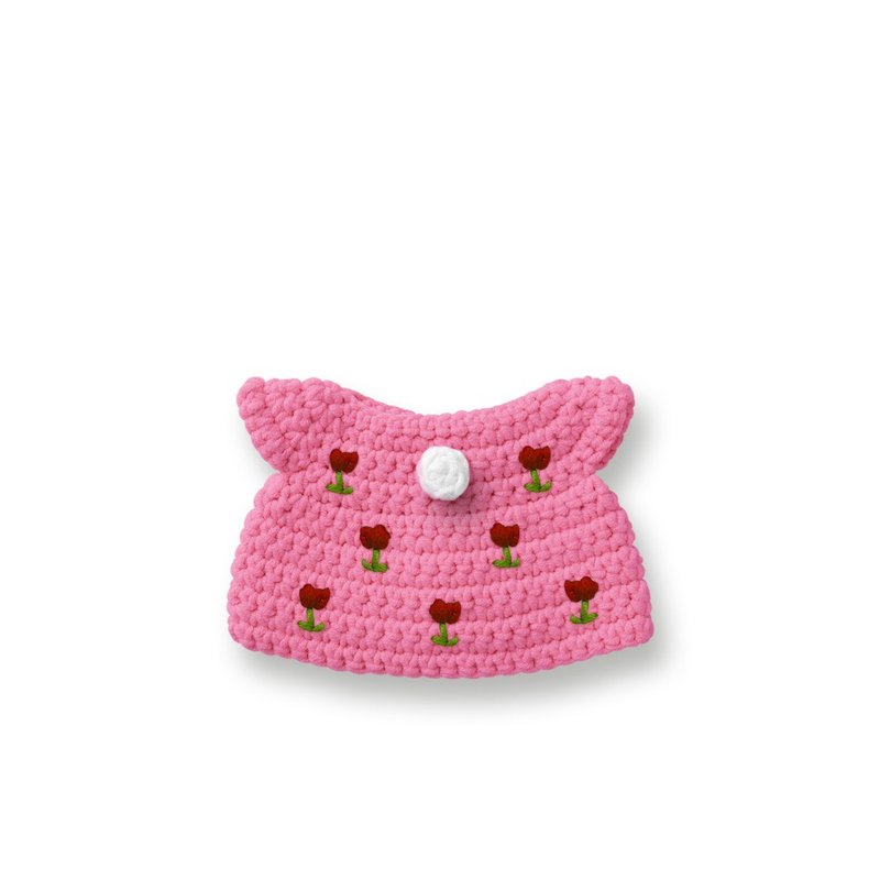 Miffy Doll Accessories - pink tulip dress handmade - Stuffed Dolls & Figurines - Cotton & Hemp Red
