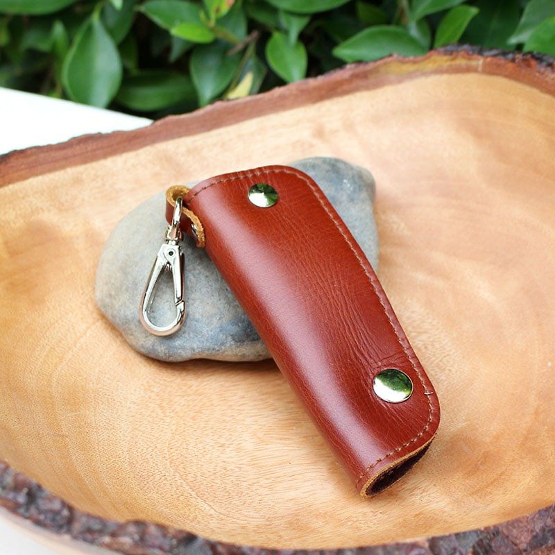 Car Key Case - น้ำตาลแดง (Genuine Oiled Cow Leather) / Key Case / key Holder - ที่ห้อยกุญแจ - หนังแท้ 