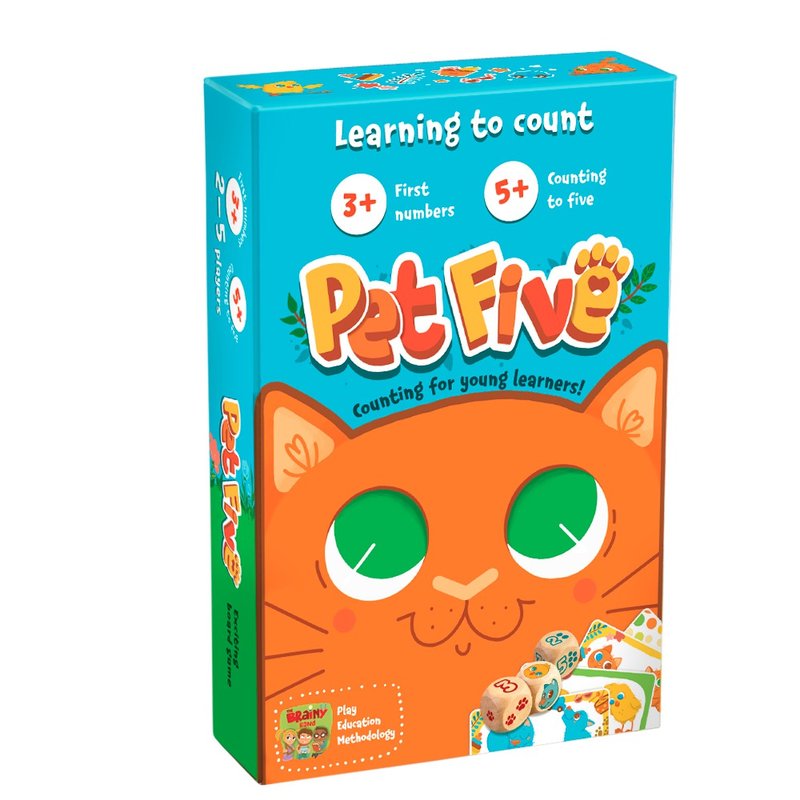 THE BRAINY BAND - Pet Five - Children Board Game - ของเล่นเด็ก - กระดาษ หลากหลายสี