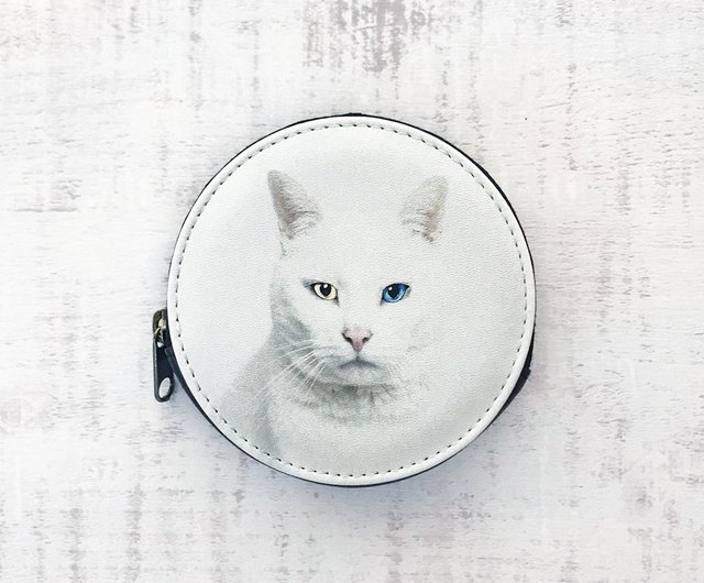 コインケース 白猫オッドアイ 小銭入れ 財布 猫 宇宙 宇宙猫 動物 星 ショップ Lala Clover 小銭入れ Pinkoi