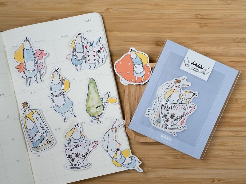 Alice - stickers - set of 8 | dodolulu - Stickers - Paper 