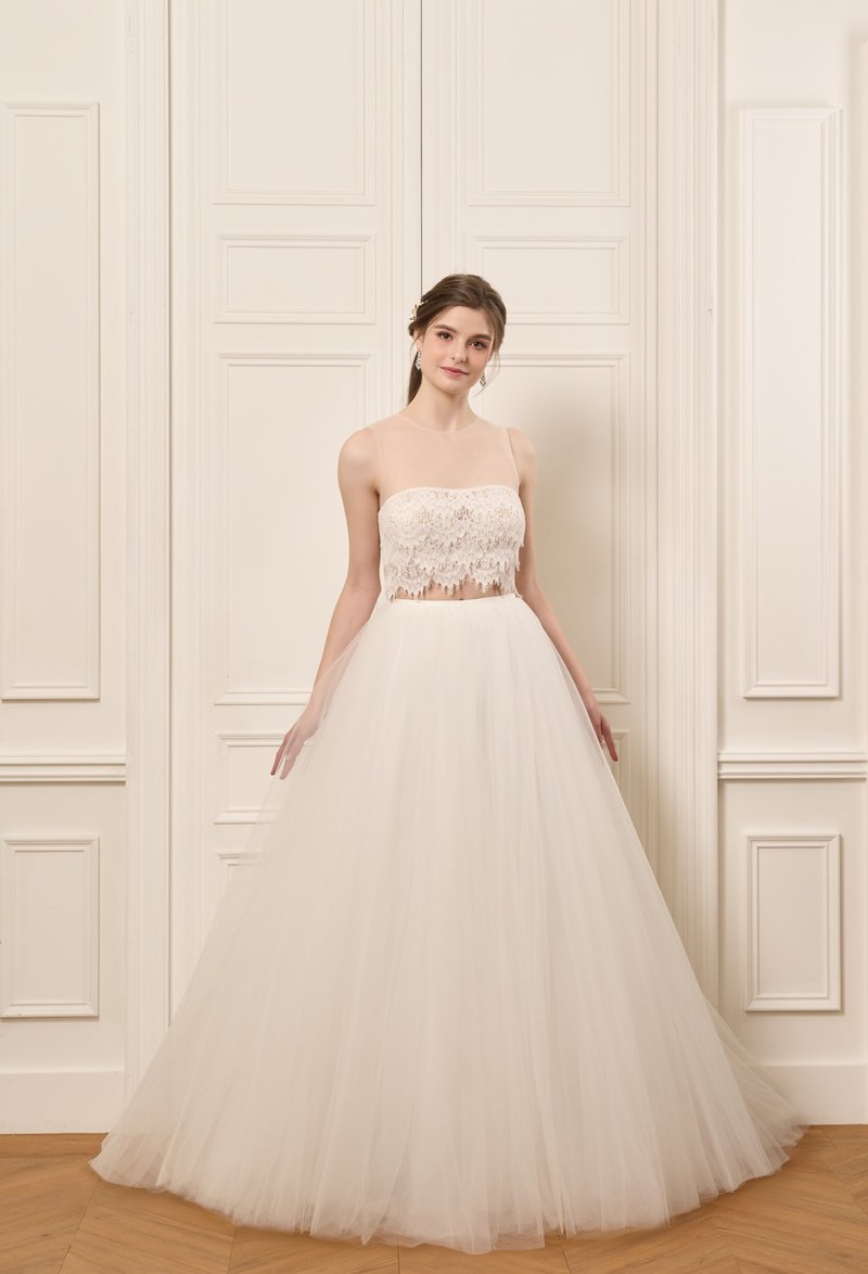 ジャスミン スワン レイク ツーピース チュール ドレス - スカート - その他の素材 ホワイト