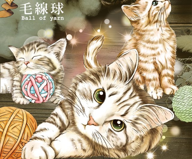 NEW/猫の毎日 •ᴗ• 毛糸玉 / 光沢PET マスキングテープ - ショップ