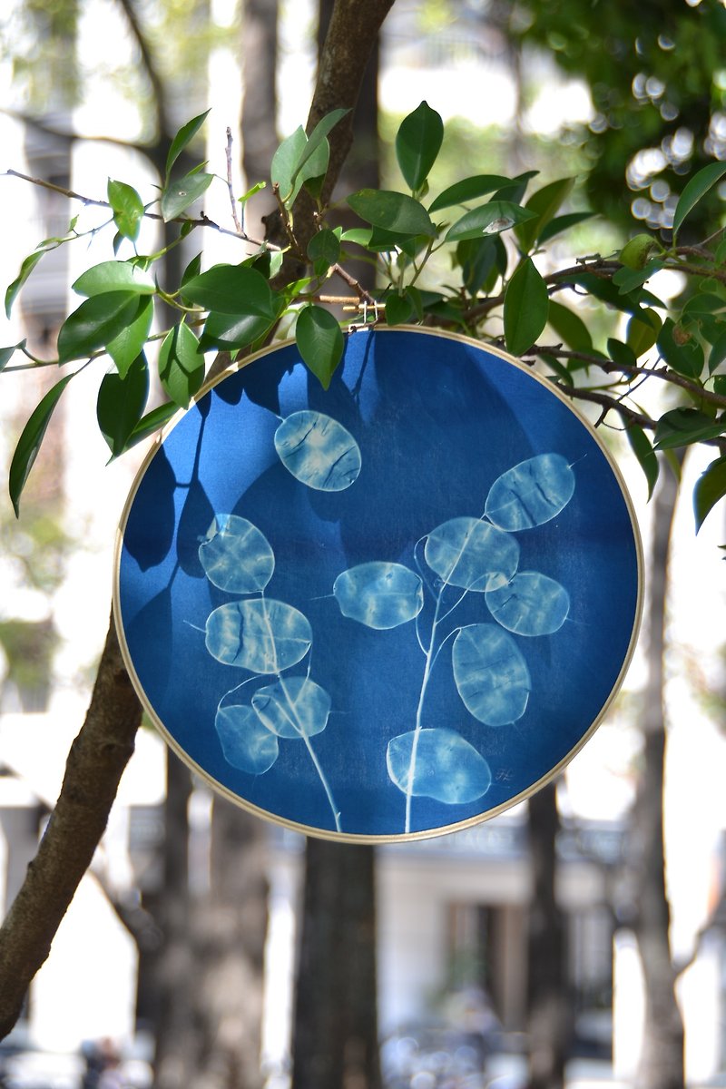 Botanic Cyanotype Decoration - ของวางตกแต่ง - ผ้าฝ้าย/ผ้าลินิน สีน้ำเงิน