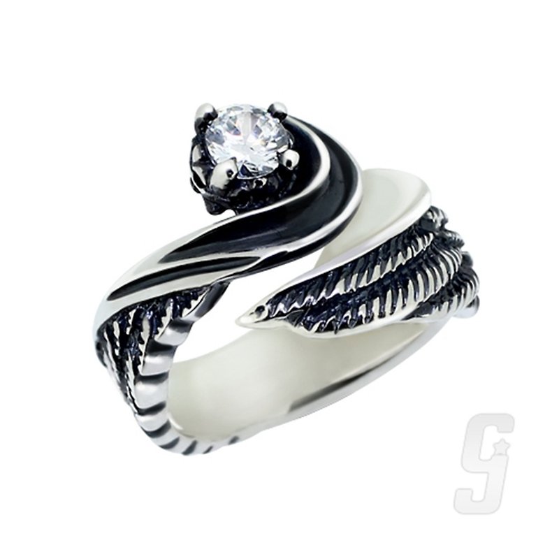 Red Wing-Angel Silver Wing Ring - General Rings - Sterling Silver 