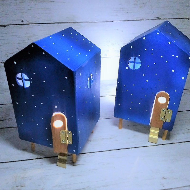蒼の星の家 - 照明・ランプ - 木製 ブルー