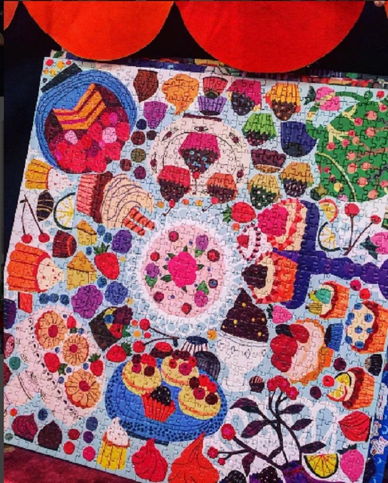 eeBoo 1008 piece puzzle-delicious pastries Desserts - เกมปริศนา - กระดาษ สีส้ม