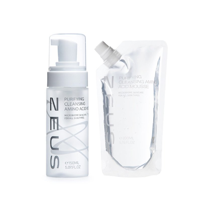 【ZEUS】Skin-nourishing Amino Acid Cleansing Mousse 150+220ml Value Set - Facial Cleansers & Makeup Removers - Plastic 