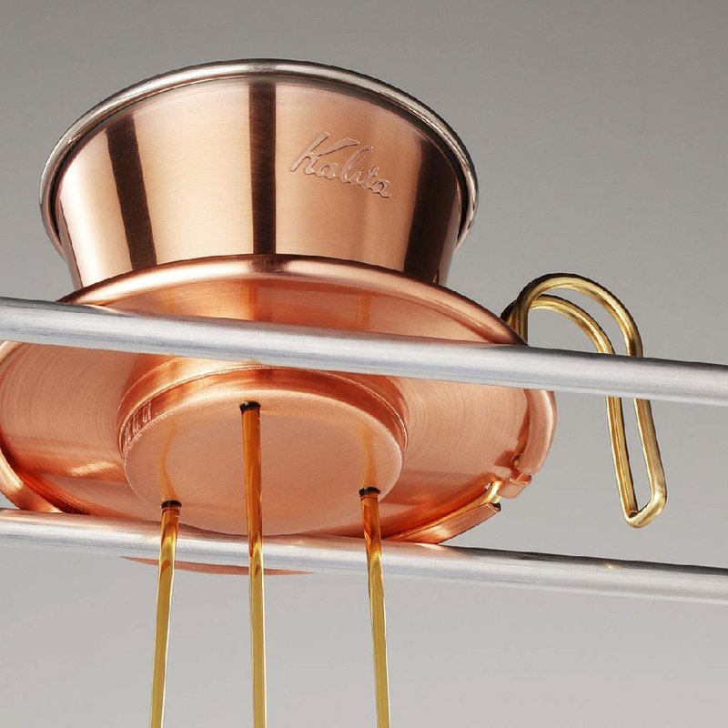 【Japan】Kalita TSUBAME 155 series copper three-hole cake filter cup WDC-155 - เครื่องทำกาแฟ - สแตนเลส สีแดง