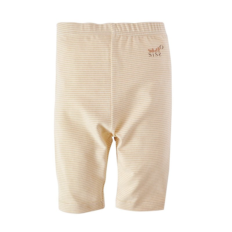 [SISSO organic cotton] colored cotton cropped trousers (coffee) 12M - กางเกง - ผ้าฝ้าย/ผ้าลินิน สีนำ้ตาล