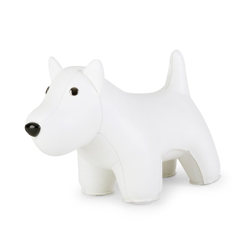Zuny - West Highland Terrier- Bookend - Items for Display - Faux Leather Multicolor