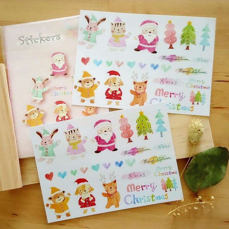 DIY own cut Christmas sticker - สติกเกอร์ - กระดาษ 