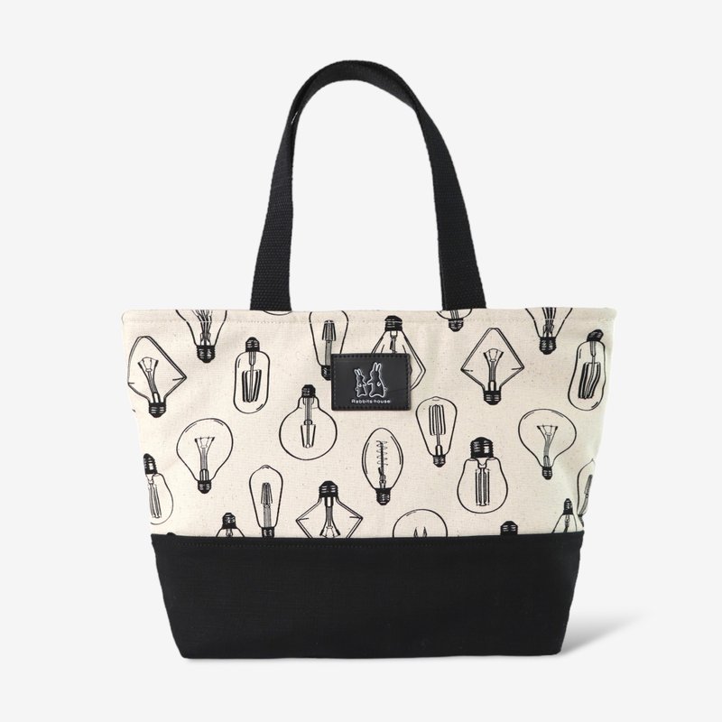 Light Bulb Tote Bag - กระเป๋าถือ - ผ้าฝ้าย/ผ้าลินิน หลากหลายสี