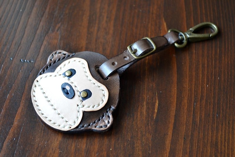 Real cowhide hand-made gogoro key holster sensor chip holster key ring custom printed English characters - ที่ห้อยกุญแจ - หนังแท้ หลากหลายสี