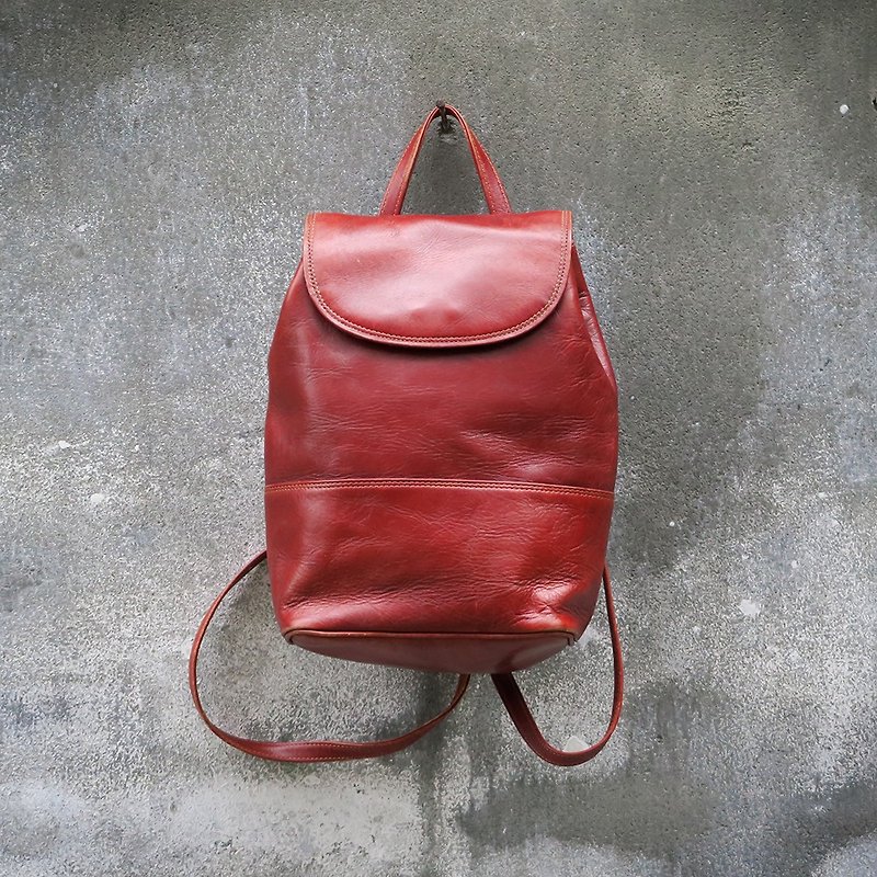 After antique leather backpack - Messenger Bags & Sling Bags - Genuine Leather 