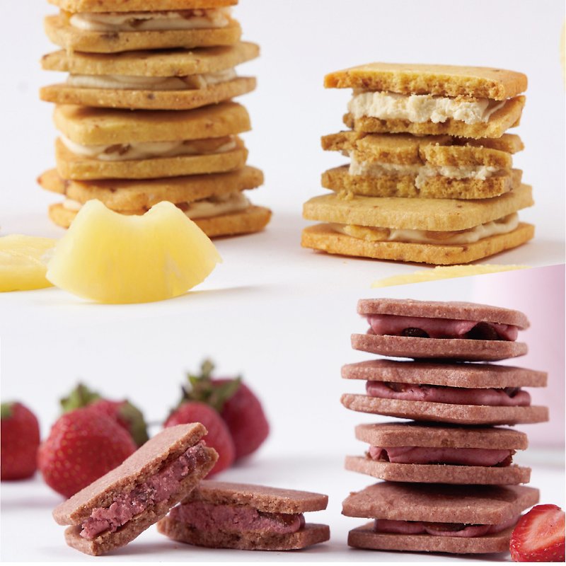 【Nanami Sakurado】Fresh fruity sandwich cakes (5 pieces in a lightweight pack) - Handmade Cookies - Fresh Ingredients 