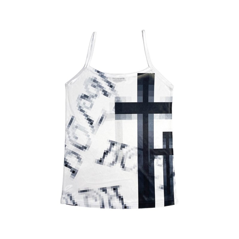 HOLY SLEEVELESS - เสื้อผู้หญิง - ไนลอน ขาว