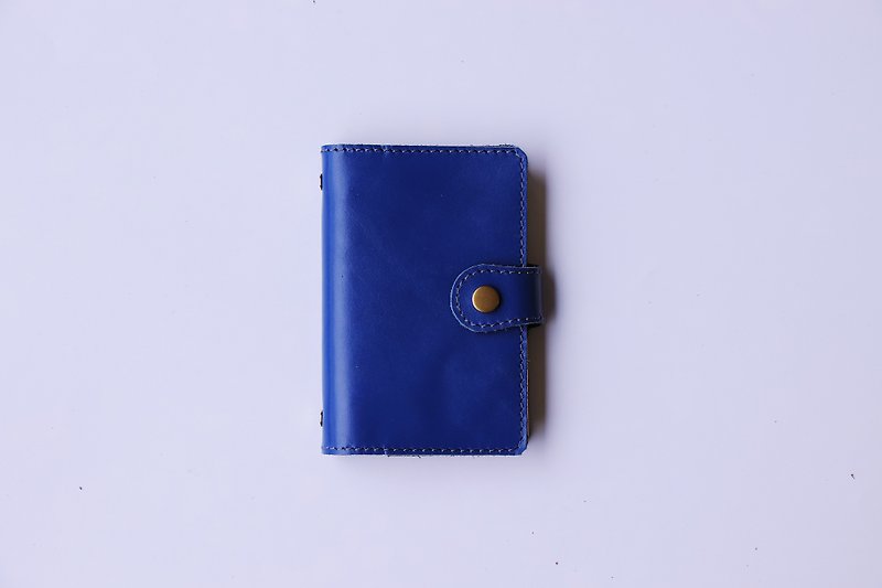 2019 leather hole clip million hand account | A7 | navy blue - Notebooks & Journals - Genuine Leather Blue