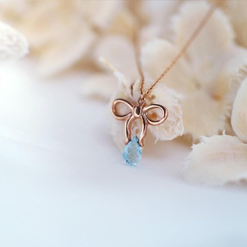 【10K】 Ribbon Pendant - สร้อยคอ - โลหะ 