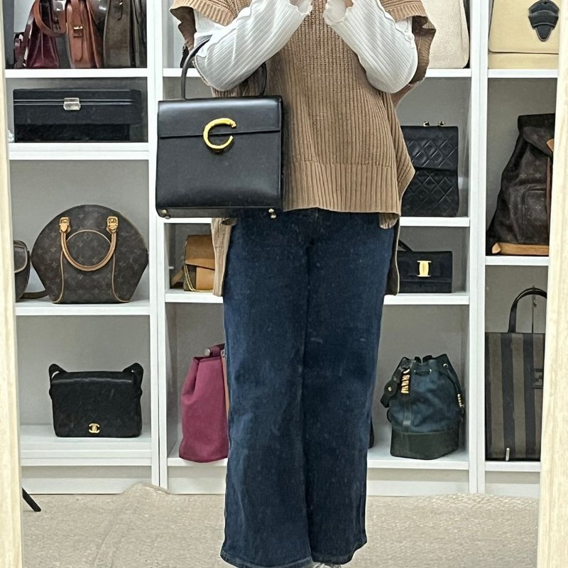 カルティエ パンテール パンサー 2WAY ハンド ショルダー バッグ ブラック 黒 - 01494 - 側背包/斜背包 - 真皮 黑色