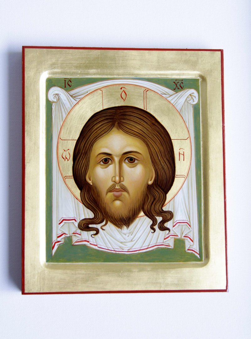 hand painted orthodox christian Jesus Christ  icon miniature religious art - 其他 - 環保材質 金色