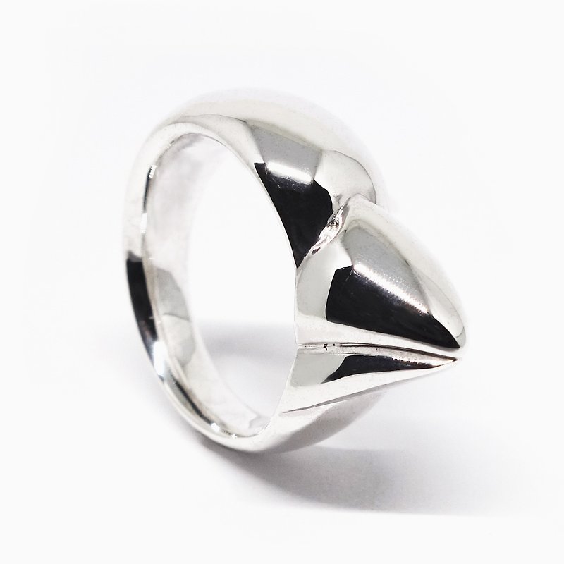 Silver Java sparrow's beak ring【Pio by Parakee】文鳥喙的戒指 - General Rings - Other Metals Silver