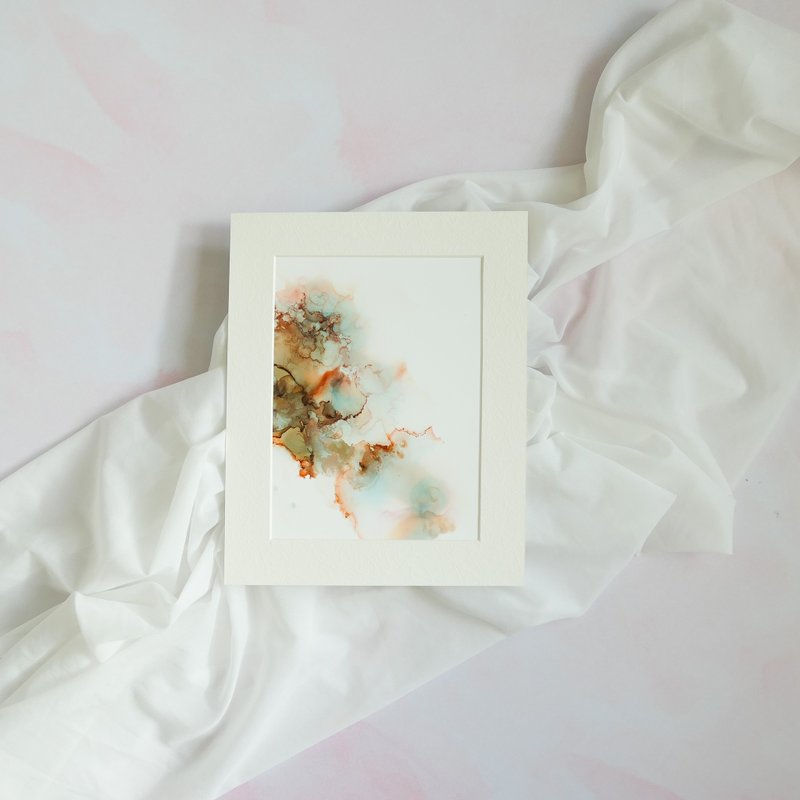 Mother of the earth 2 abstract painting home furnishing decoration gift minimalism hand-painted original painting A5 - การ์ด/โปสการ์ด - กระดาษ ขาว