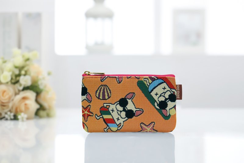 ハンドメイド　ポーチ　小銭入れ　ジャガード織り　防水 - コインケース・小銭入れ - その他の素材 多色