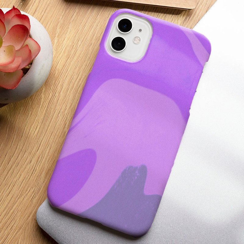 カスタム電話ケース iPhone 14 13 Pro Matte レトロ ビンテージ リキッド 3 5 ブルー パープル グレー - スマホケース・カバー - プラスチック 多色