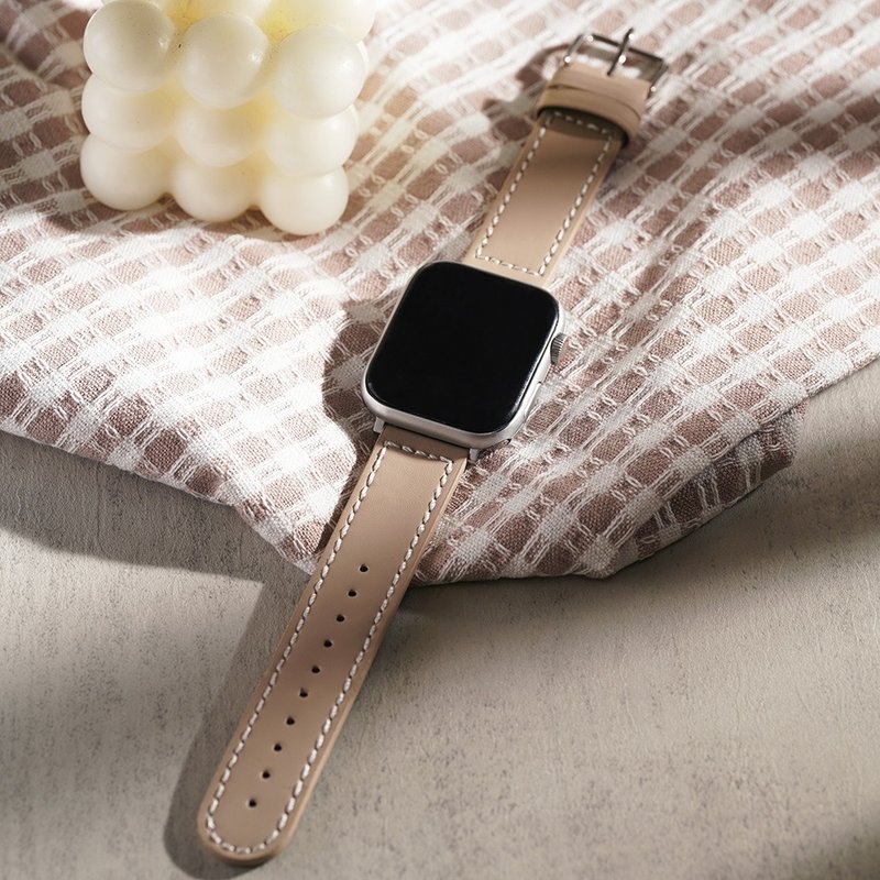 APPLE WATCH - Stitched Genuine Leather Watch Strap - Watchbands - Genuine Leather 