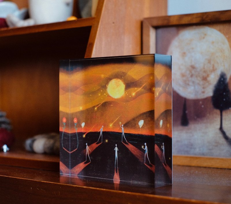 壓克力水晶畫 - 接住星星的人 - 擺飾/家飾品 - 壓克力 