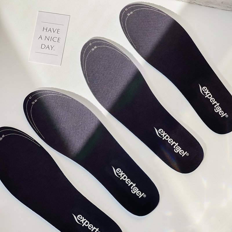 [expertgel] ultra-thin ultra-thin moisture-absorbing and deodorant insoles - แผ่นรองเท้า - เส้นใยสังเคราะห์ สีดำ