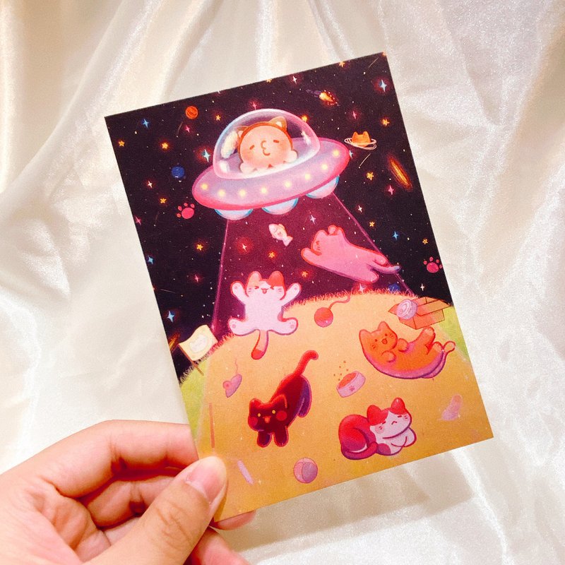 TACO post card -  Alien TACO Captures Cats - การ์ด/โปสการ์ด - กระดาษ หลากหลายสี