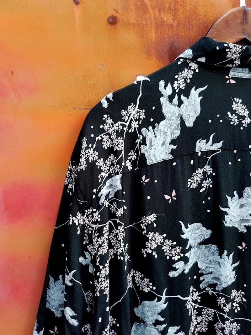タートルGege  - 日本の浮世絵キリンAラヴィンテージシャツ - シャツ メンズ - その他の素材 