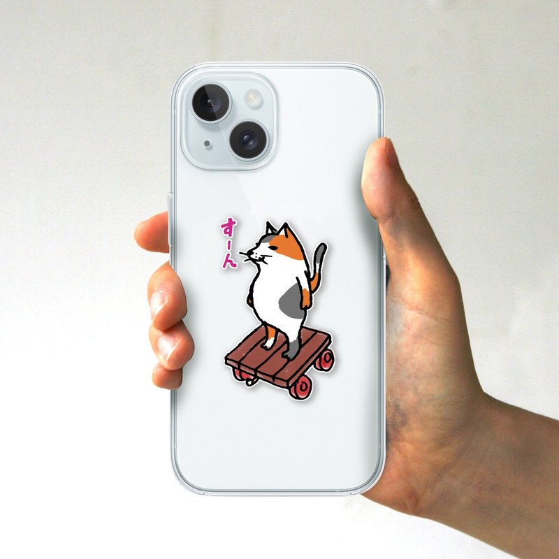 スマホケース　猫がすーん　透明 - 手機殼/手機套 - 塑膠 透明