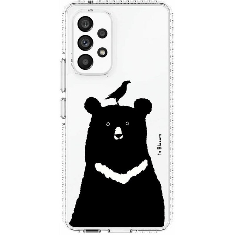 【預購】三星手機殼/Samsung Galaxy A53/動物園/台灣黑熊與八哥 - 手機殼/手機套 - 其他材質 透明