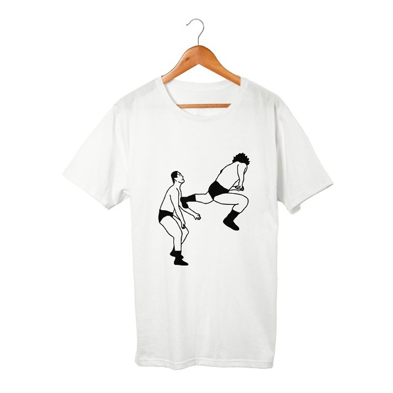 ローリングソバット T-shirt - トップス ユニセックス - コットン・麻 ホワイト