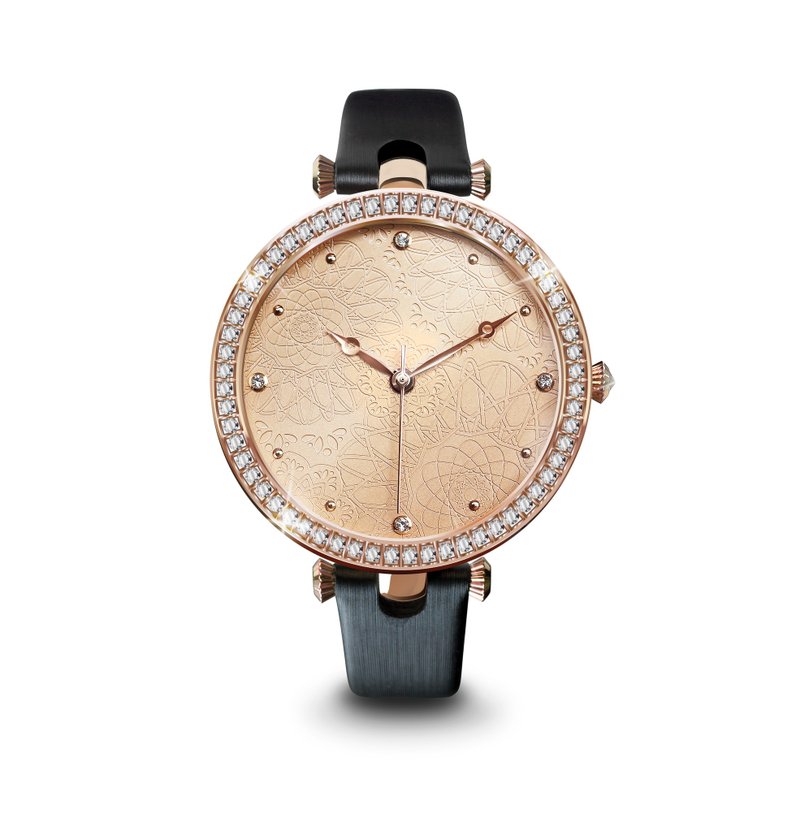 《Ingenuity都會時尚系列》夜空。繁星 - 女錶 - 其他金屬 金色