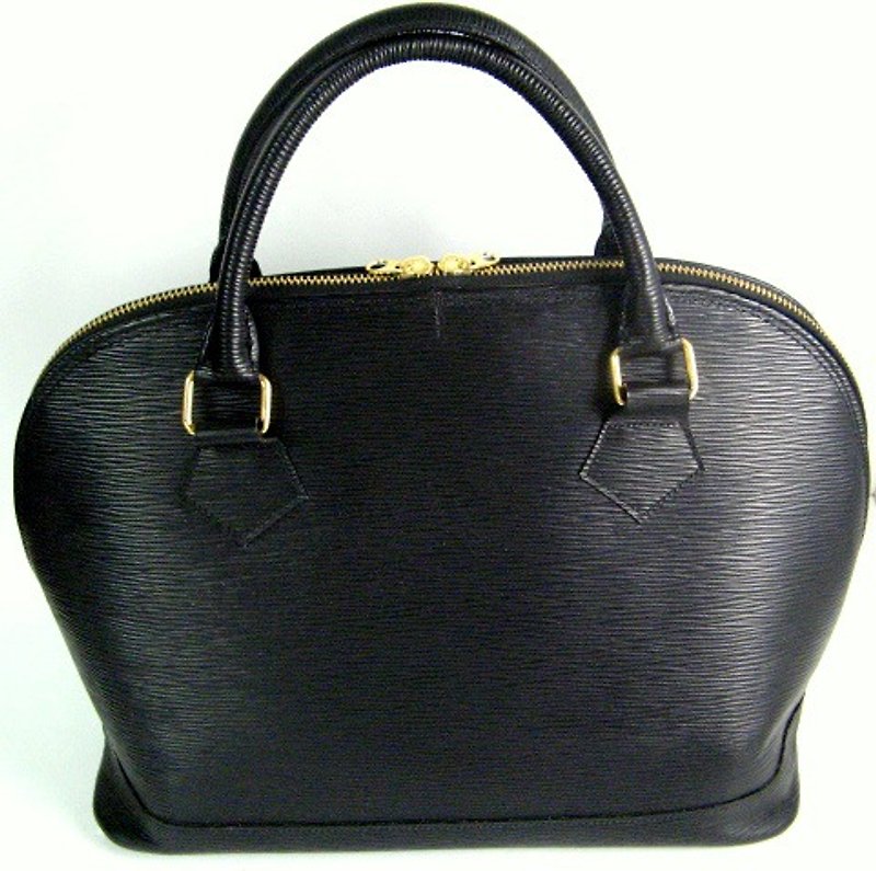Wave handbag - กระเป๋าถือ - หนังแท้ สีดำ