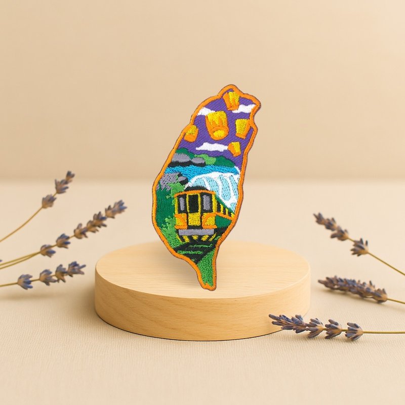 【台灣特色】平溪 | 刺繡磁鐵 | 禮物 | 文創 | 紀念品 - 磁鐵 - 繡線 