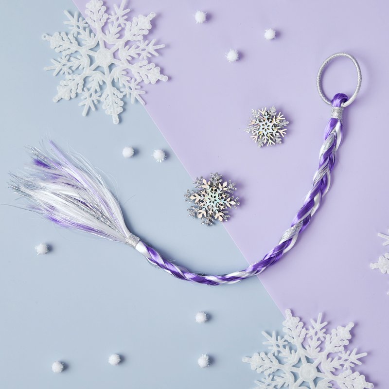 Ice and Snow World Braid Hairpin Set (Purple) - Hair Accessories - Other Man-Made Fibers Pink