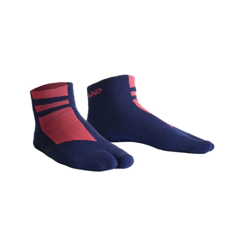 【FOOTLAND】MA Resistant Short Tube Tabi Socks Blue Red - ชุดเดินป่า - ขนแกะ หลากหลายสี