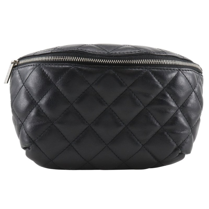 【日本直送】シャネル CHANEL マトラッセ ウエストバッグ ベルトバック ユニフォーム ラムスキン 黒 レディース【中古】 - 側背包/斜背包 - 真皮 黑色