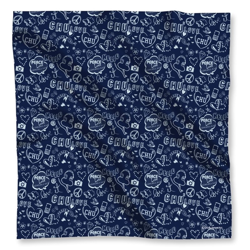 chuchulove 65 X 65 silk scarf square print / chuchulove 2024 everywhere old flower - Scarves - Other Materials 