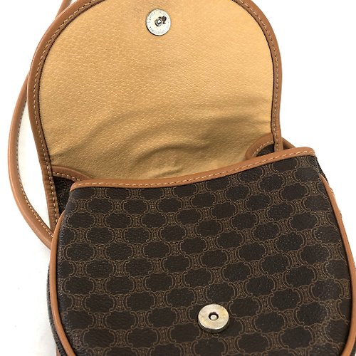 Directly from Japan, brand name used packaging] CELINE Macadam Brason  Embossed Pochette Mini Bag Shoulder Bag ty6g48 - Shop solo-vintage  Messenger Bags & Sling Bags - Pinkoi