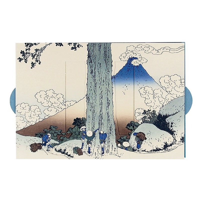 Ukiyoe Fuji Mountain Small Box [Hallmark-Card Classic Japanese/Multi-purpose] - Cards & Postcards - Paper Blue