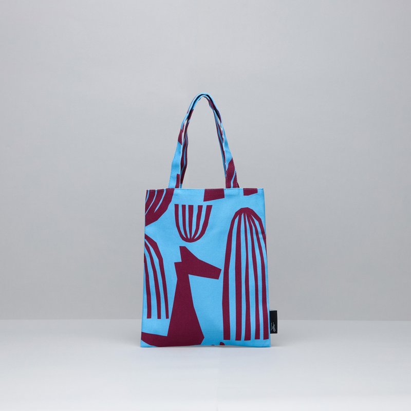 drawstring bag / Mix breed dog blue - Handbags & Totes - Cotton & Hemp Blue